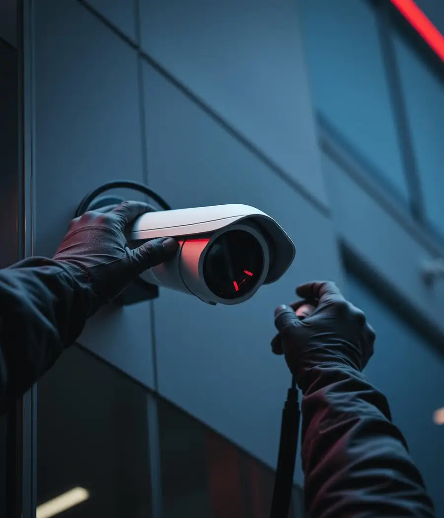 Access control guard at a corporate site entrance